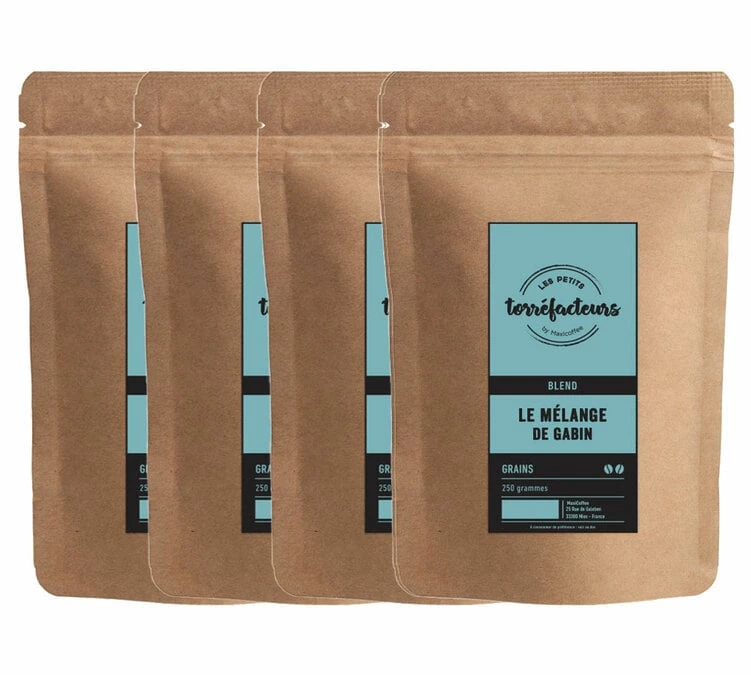 4x250g Café En Grain Le Mélange De Gabin ( Corsé ) - LES PETITS TORREFACTEURS 3 4x250g Café En Grain Le Mélange De Gabin ( Corsé ) - LES PETITS TORREFACTEURS