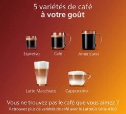 PHILIPS Series 3200 LatteGo Connectée EP3546/70 Garantie 3 Ans -Magasin De Machines À Café 4 machine cafe grain philips connecte 3546 70