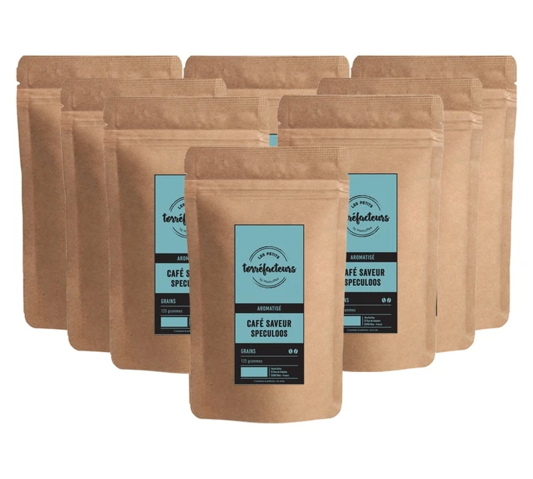 Café En Grains - Saveur Speculoos - 1kg (8x125g) - Les Petits Torréfacteurs 3 Café En Grains - Saveur Speculoos - 1kg (8x125g) - Les Petits Torréfacteurs