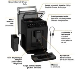 KRUPS Evidence Eco Design Black EA897B10 -Magasin De Machines À Café 5 krups ea897b10 evidence eco