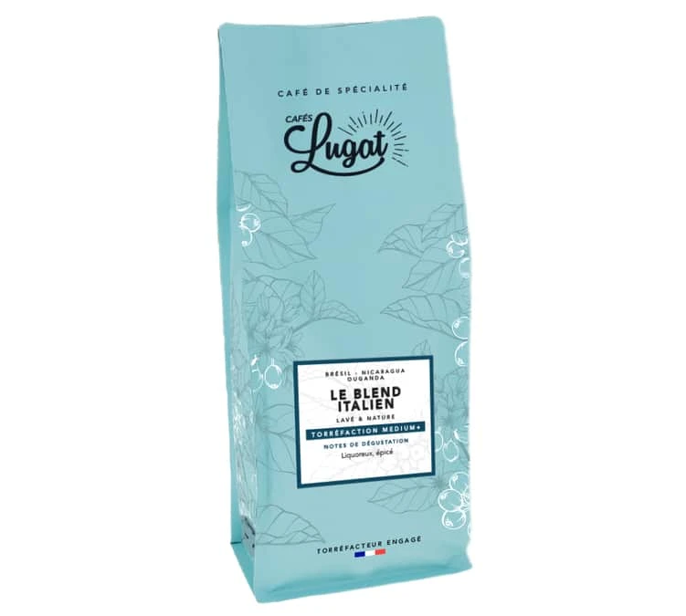 1kg Café En Grain Le Blend Italien - CAFES LUGAT 3 1kg Café En Grain Le Blend Italien - CAFES LUGAT