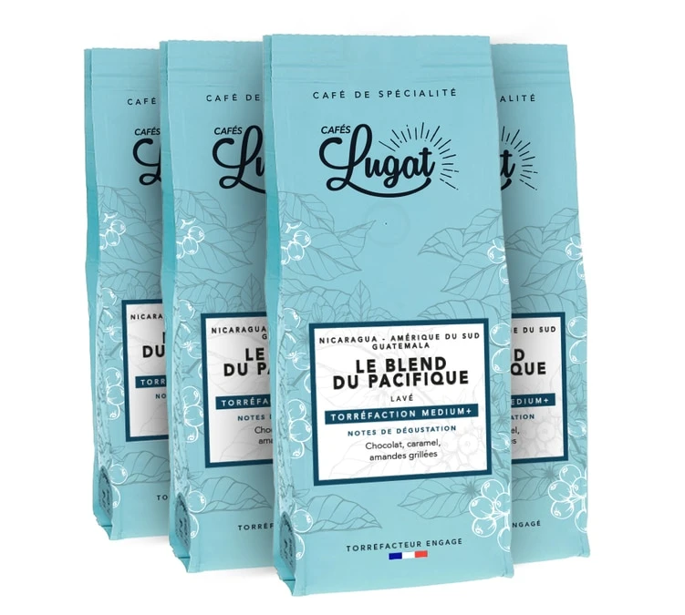 1kg Café En Grain Le Blend Du Pacifique - CAFES LUGAT 3 1kg Café En Grain Le Blend Du Pacifique - CAFES LUGAT
