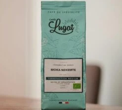 4x250g Café En Grain Bio - Ethiopie Moka Nekemte - CAFES LUGAT -Magasin De Machines À Café cafeengraincafeslugatmokanekemte