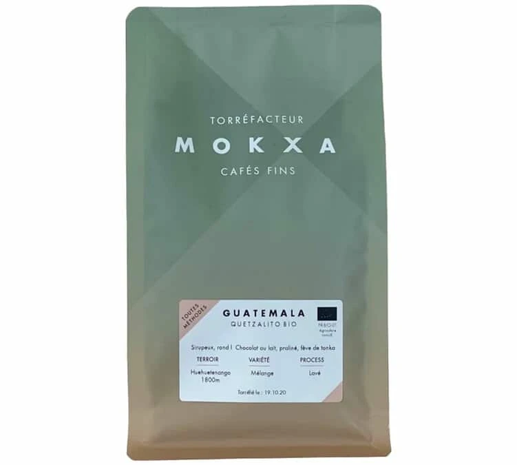 250g Café En Grains Bio Guatemala Quetzalito - Café Mokxa 3 250g Café En Grains Bio Guatemala Quetzalito - Café Mokxa