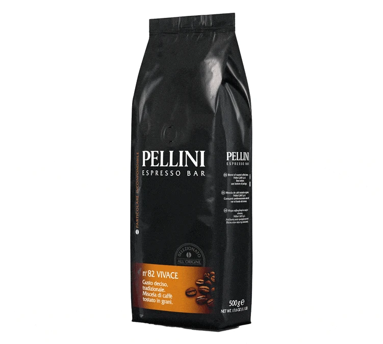 Café En Grain Espresso Bar Vivace N°82 - 500 Gr - PELLINI 4 Café En Grain Espresso Bar Vivace N°82 - 500 Gr - PELLINI – Image 2