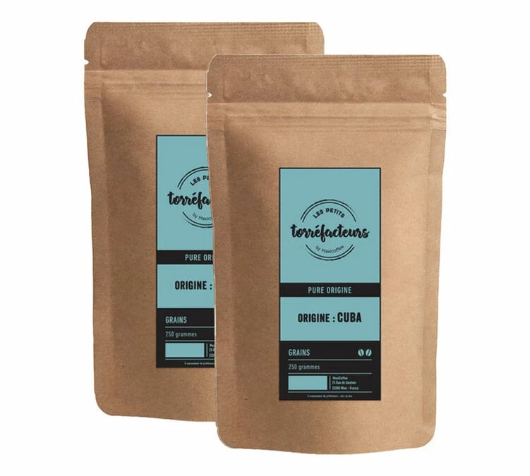 2x250g Café En Grain 100% Arabica Cuba - LES PETITS TORREFACTEURS 3 2x250g Café En Grain 100% Arabica Cuba - LES PETITS TORREFACTEURS