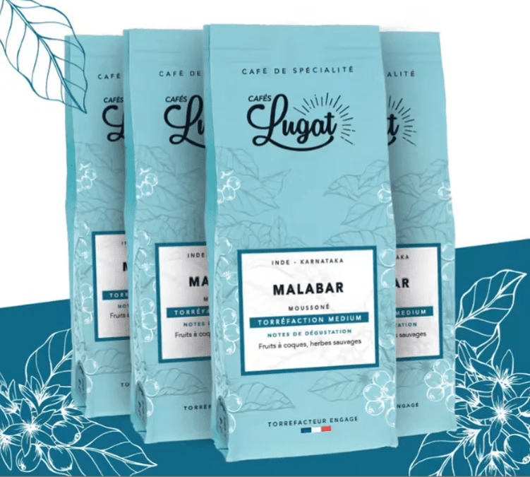 Café En Grains : Inde - Malabar - 1Kg - Cafés Lugat 7 Café En Grains : Inde - Malabar - 1Kg - Cafés Lugat – Image 5