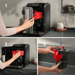 SIEMENS EQ300 - TF305E04 Inox Et Titane Métallisé - Garantie 3 Ans -Magasin De Machines À Café demontage facile nettoyage