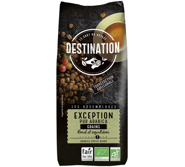 1kg Café En Grain Bio Exception N°16 100% Arabica - DESTINATION 3 1kg Café En Grain Bio Exception N°16 100% Arabica - DESTINATION