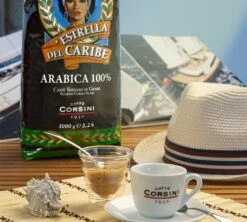 Café En Grains 100% Arabica Estrella Del Caribe St Domingue - 1kg - Caffè Corsini -Magasin De Machines À Café estrella lifestyle