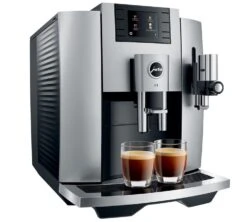 JURA E8 Moonlight Silver EB Smart Connect Offert Garantie 3 Ans -Magasin De Machines À Café expresso broyeur jura e8 moonlight silver lateral