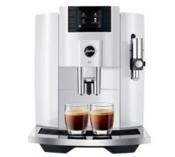 JURA E8 PianoWhite EB Smart Connect Offert Garantie 3 Ans -Magasin De Machines À Café expresso broyeur jura e8 pianowhite face