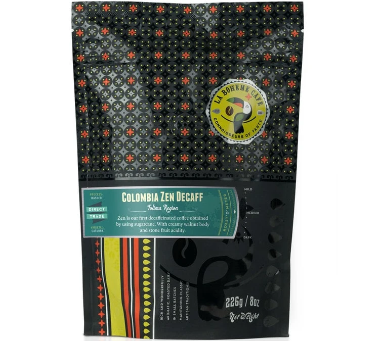 226g Café En Grains Colombie Zen Decaff - La Bohème Café 3 226g Café En Grains Colombie Zen Decaff - La Bohème Café