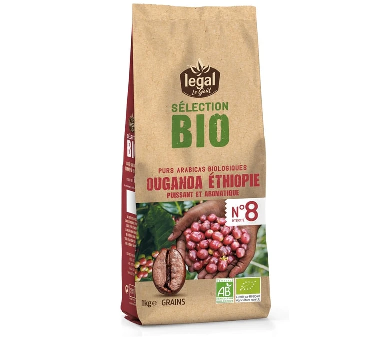 Café En Grain Bio Ouganda Ethiopie - 1kg - Legal 3 Café En Grain Bio Ouganda Ethiopie - 1kg - Legal