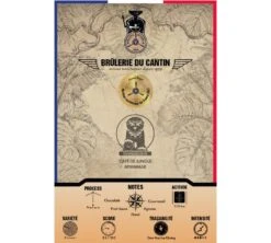 250 G Café En Grain Myanmar Ywangan Manussiha 100% Arabica - Brûlerie Du Cantin -Magasin De Machines À Café melange manussiha etiquette